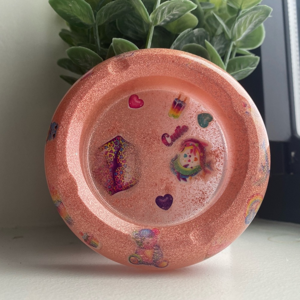 Lisa Frank Inspired Glitter Ashtray